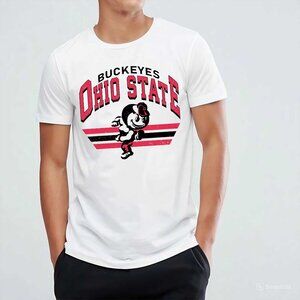 Vintage Ohio Football Mascot T-Shirt – Retro Buckeye-Inspired Sports Tee